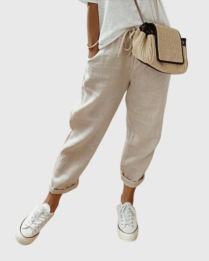 Women’s Elegant Pants with Elastic Waistband