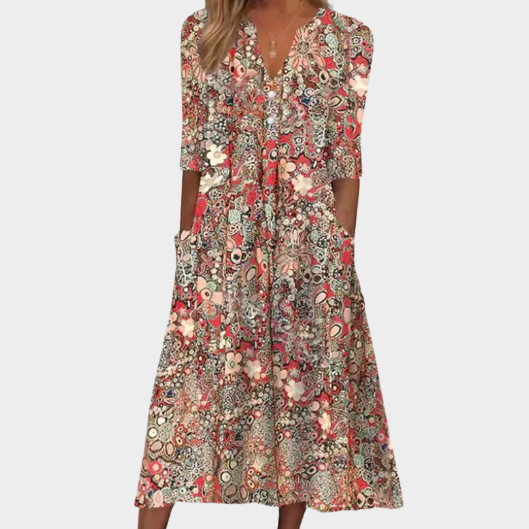 Women’s Elegant Summer Dress with Belly Coverage