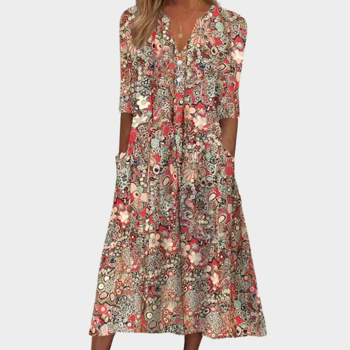 Women’s Elegant Summer Dress with Belly Coverage