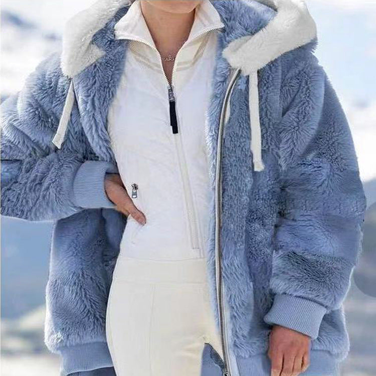 Women’s Fitted Hooded Jacket - Zip Closure