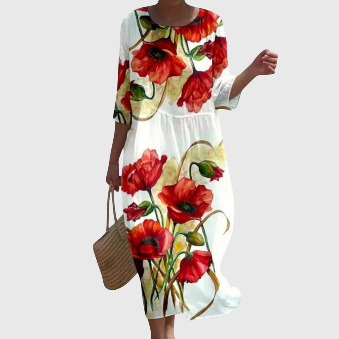 Women’s Floral Maxi Dress with Flowing Silhouette