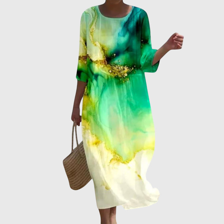 Women’s Floral Maxi Dress with Flowing Silhouette