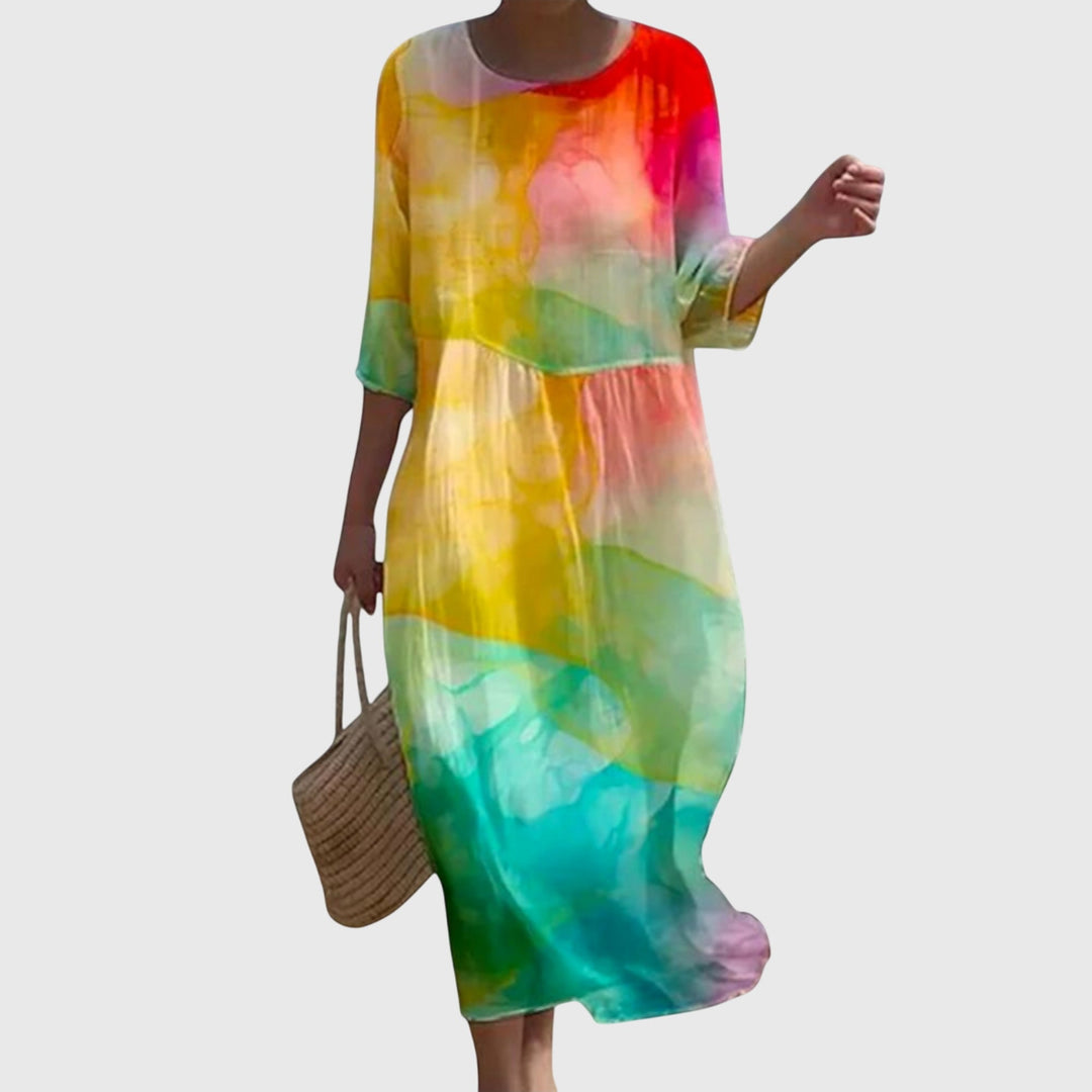 Women’s Floral Maxi Dress with Flowing Silhouette