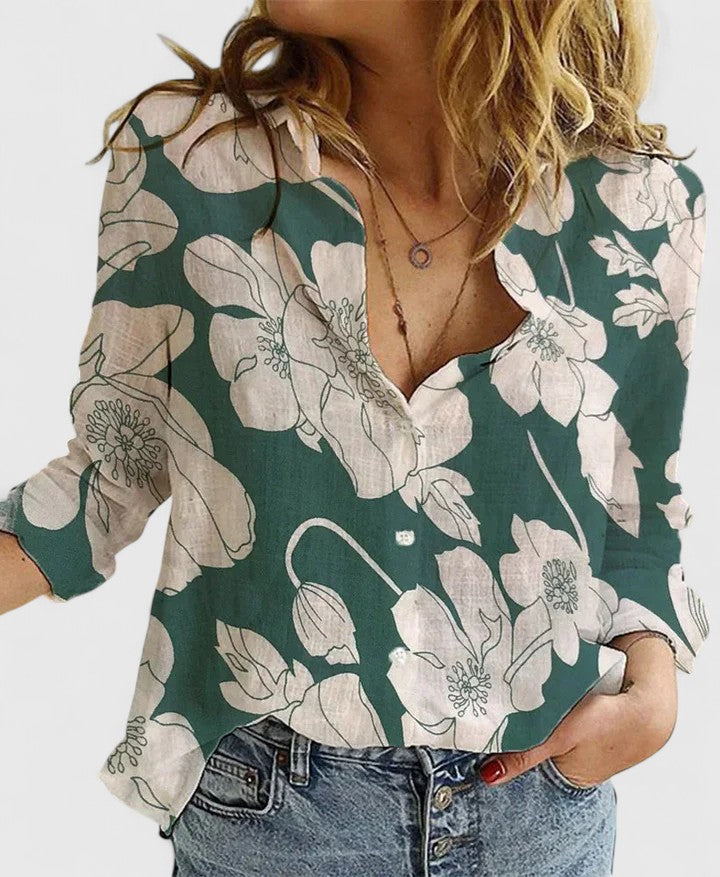 Women’s Floral print Blouse - Breathable Comfort