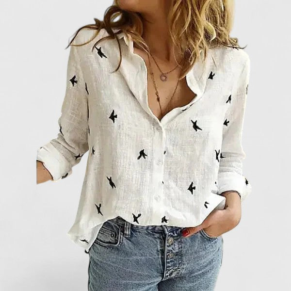 Women’s Floral print Blouse - Breathable Comfort