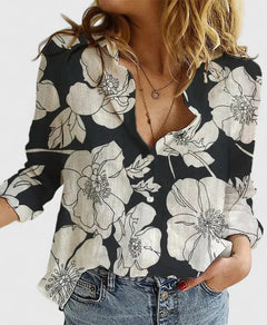 Women’s Floral print Blouse - Breathable Comfort