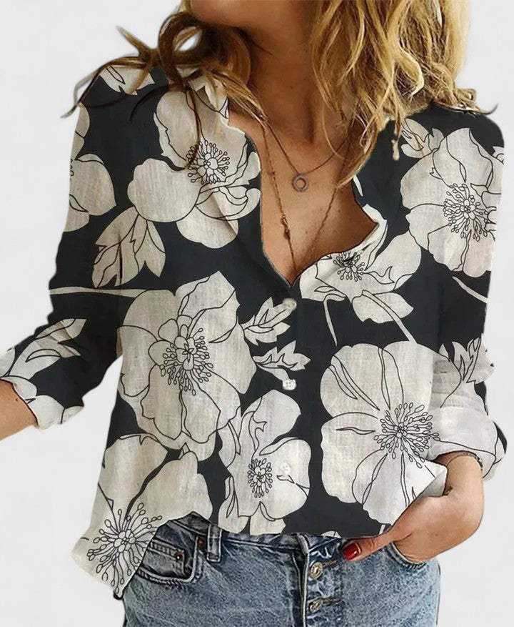 Women’s Floral print Blouse - Breathable Comfort
