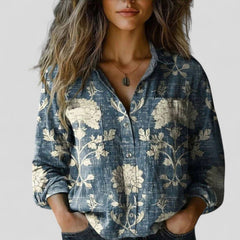Women’s Gradient Blouse Shirt with Soft Feel
