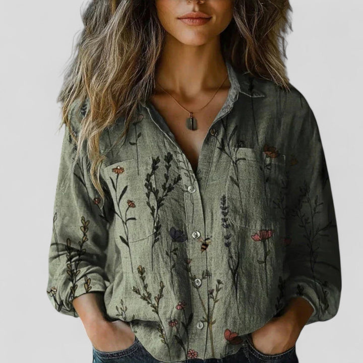 Women’s Gradient Blouse Shirt with Soft Feel