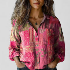 Women’s Gradient Blouse Shirt with Soft Feel