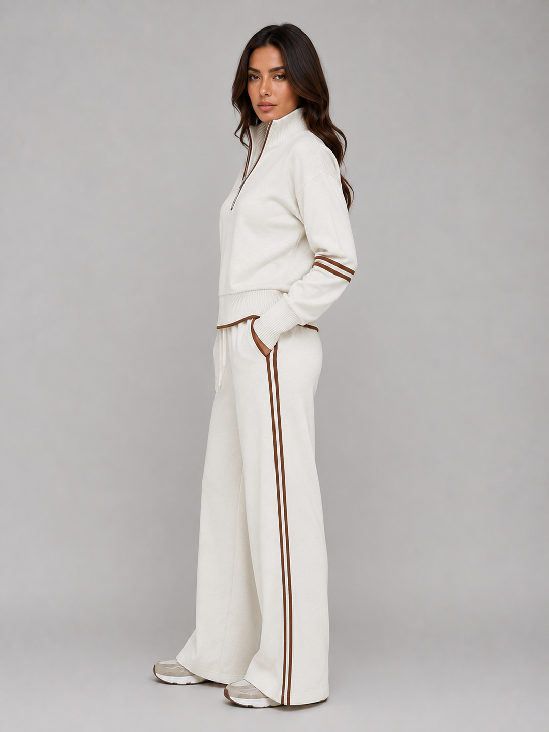 Women’s Half Zip Tracksuit with Drawstring