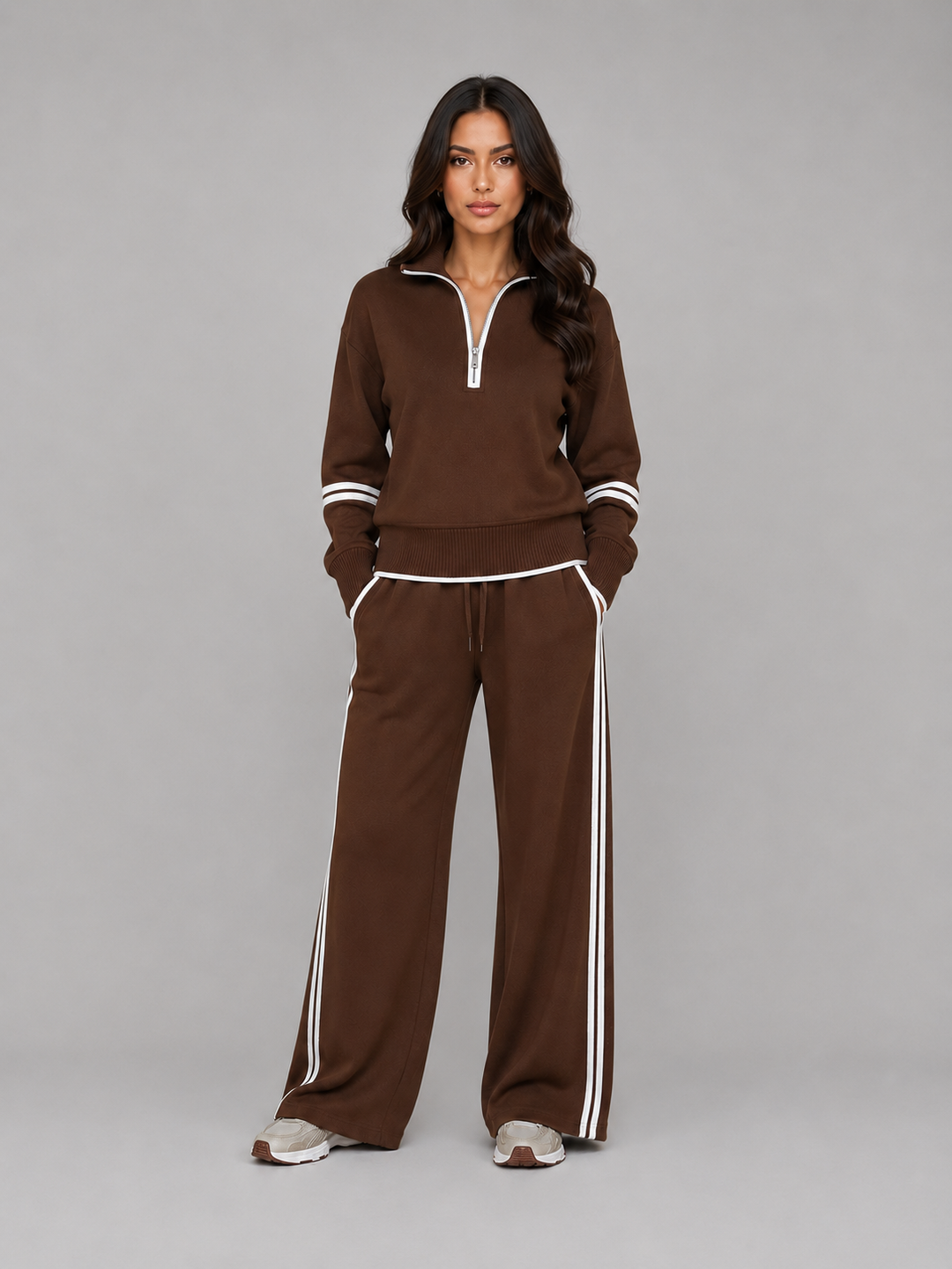Women’s Half Zip Tracksuit with Drawstring