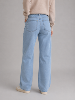 Women's High Waist Wide Leg Jeans with Belt Loop