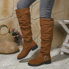 Women’s Knee High Boots with Buckle