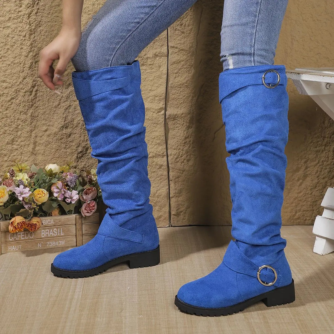 Women’s Knee High Boots with Buckle