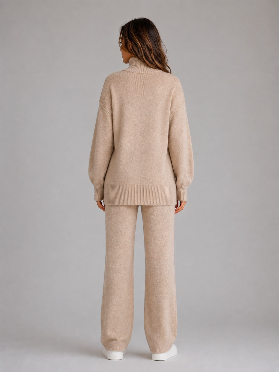 Women’s Knitted Lounge Set with Roll Neck