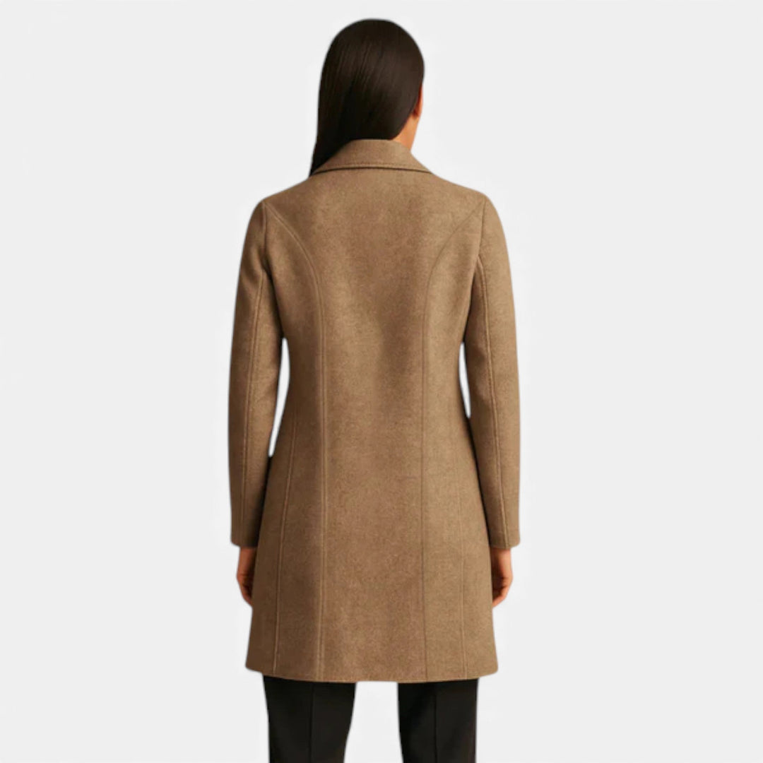 Odette | Tweed Coat with Notch Lapel