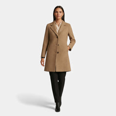 Odette | Tweed Coat with Notch Lapel