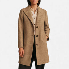 Odette | Tweed Coat with Notch Lapel