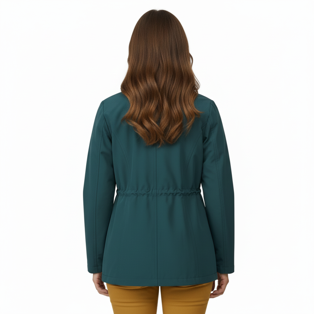 Women’s Lightweight Windbreaker Jacket with Adjustable Waist