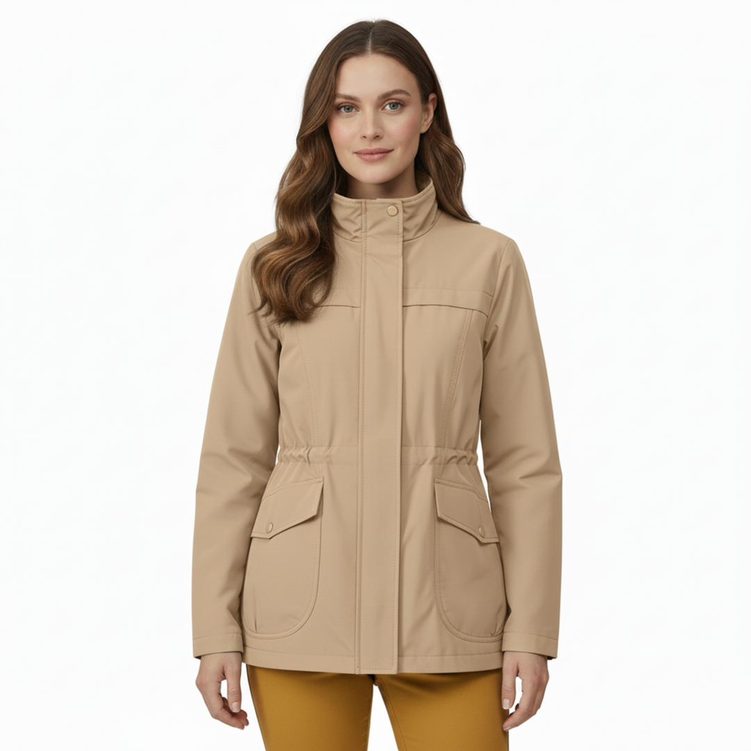 Women’s Lightweight Windbreaker Jacket with Adjustable Waist
