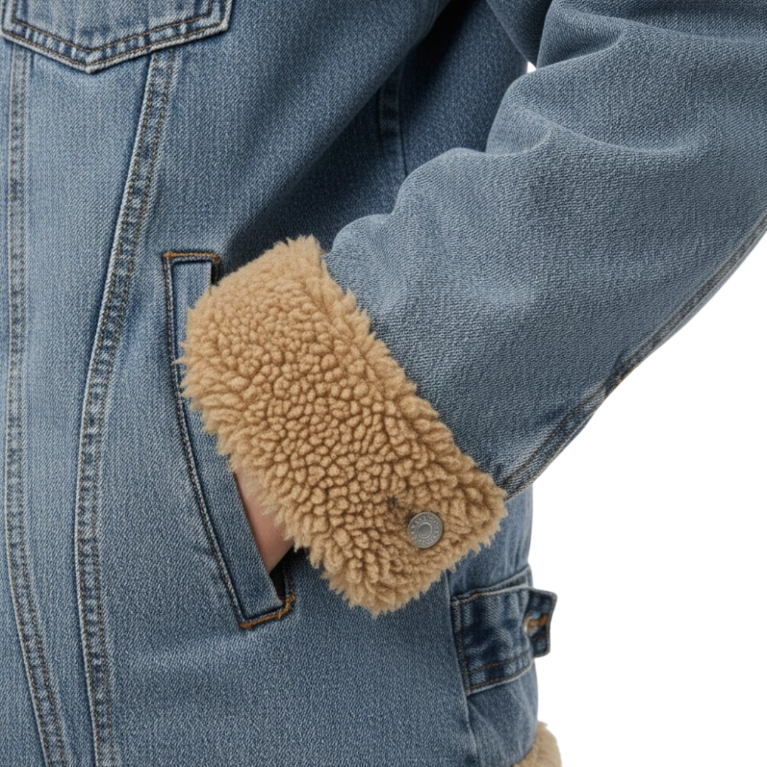 Women’s Long Jean Coat with Soft Collar Button Down Jean Jacket