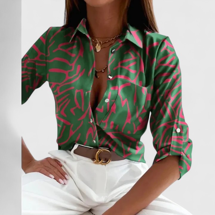 Women’s  Long Sleeve Blouse - Button Down