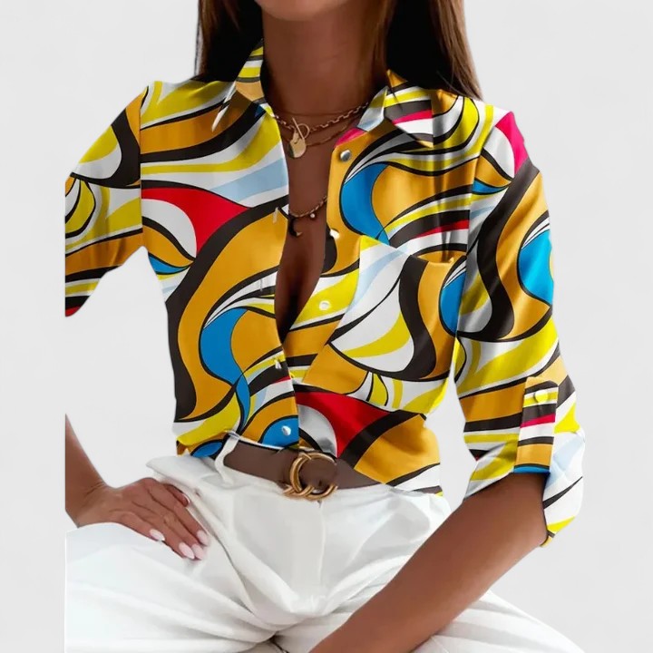 Women’s  Long Sleeve Blouse - Button Down