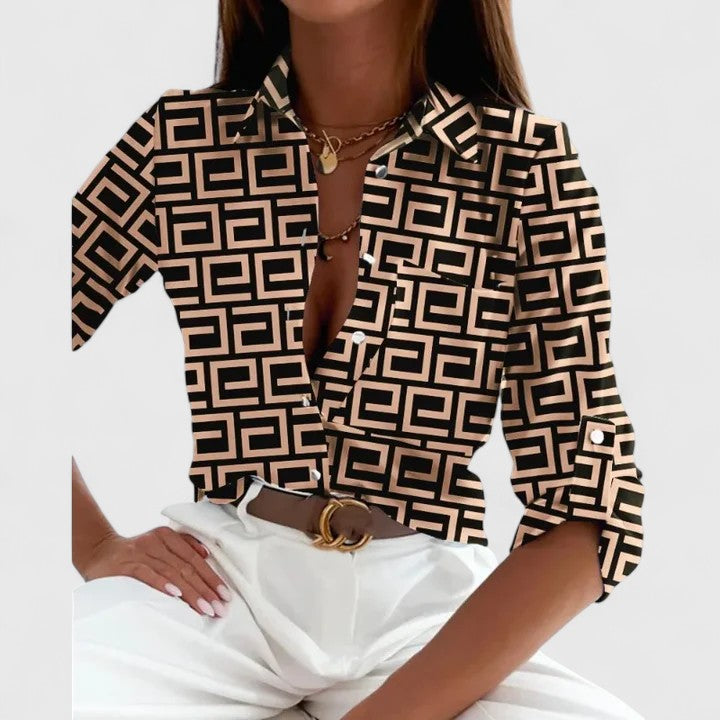 Women’s  Long Sleeve Blouse - Button Down