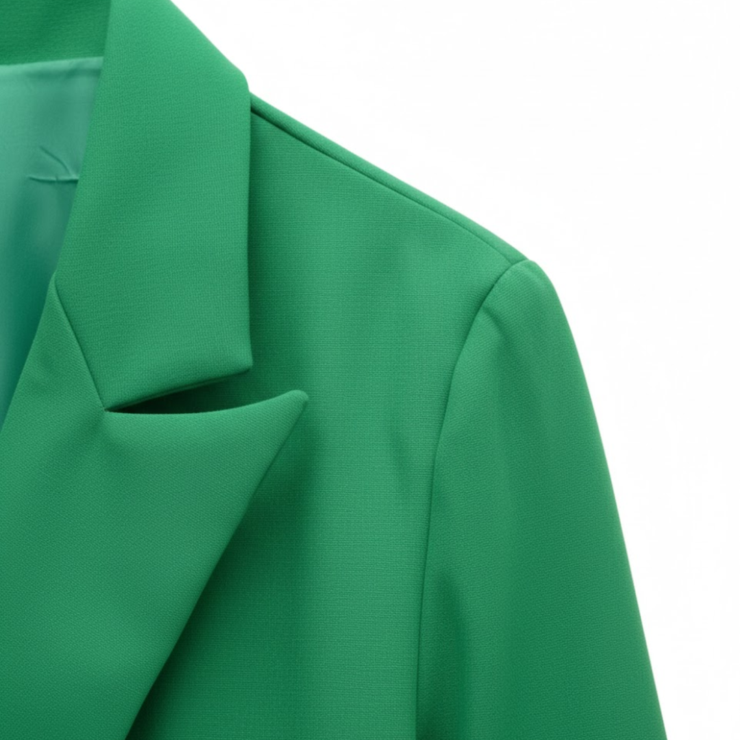 Women's Loose Blazer with Double Breasted Front Office Jacket