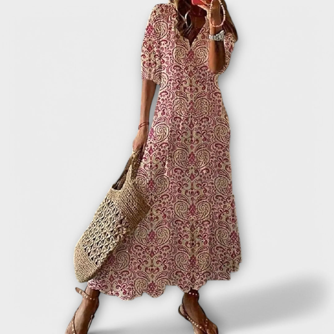 Women’s Maxi Dress - Waist Tie
