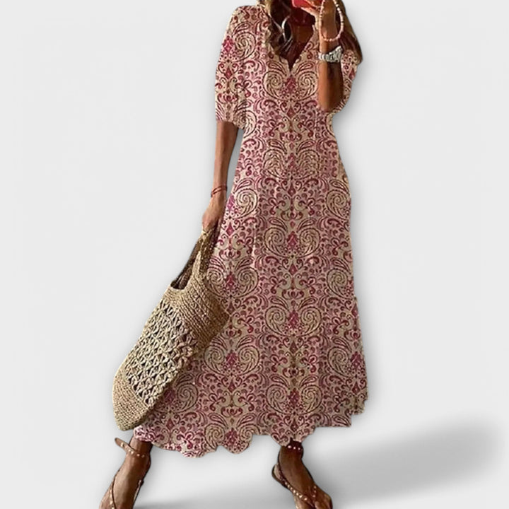 Women’s Maxi Dress - Waist Tie