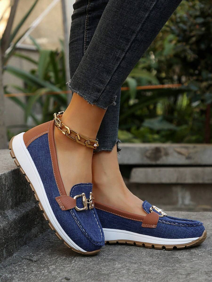 Women’s Non Slip Orthopedic Loafers - Buckle Detailed