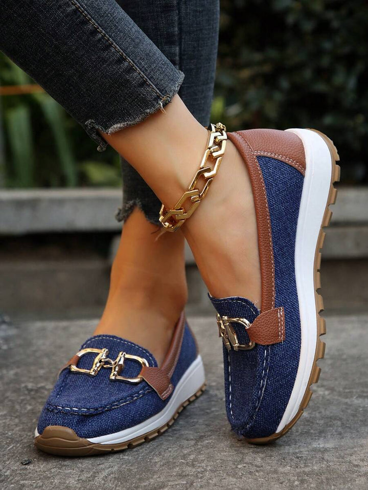 Women’s Non Slip Orthopedic Loafers - Buckle Detailed