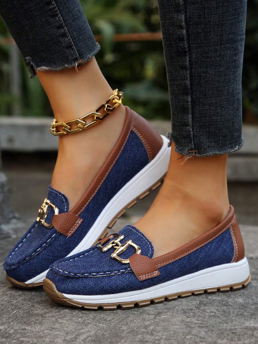 Women’s Non Slip Orthopedic Loafers - Buckle Detailed