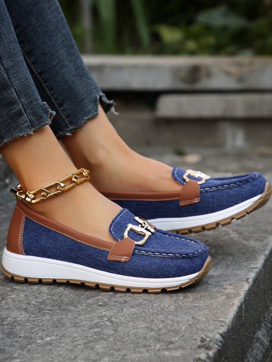Women’s Non Slip Orthopedic Loafers - Buckle Detailed