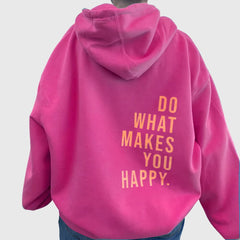 Women's Oversized Hoodie with Motivational Back Print