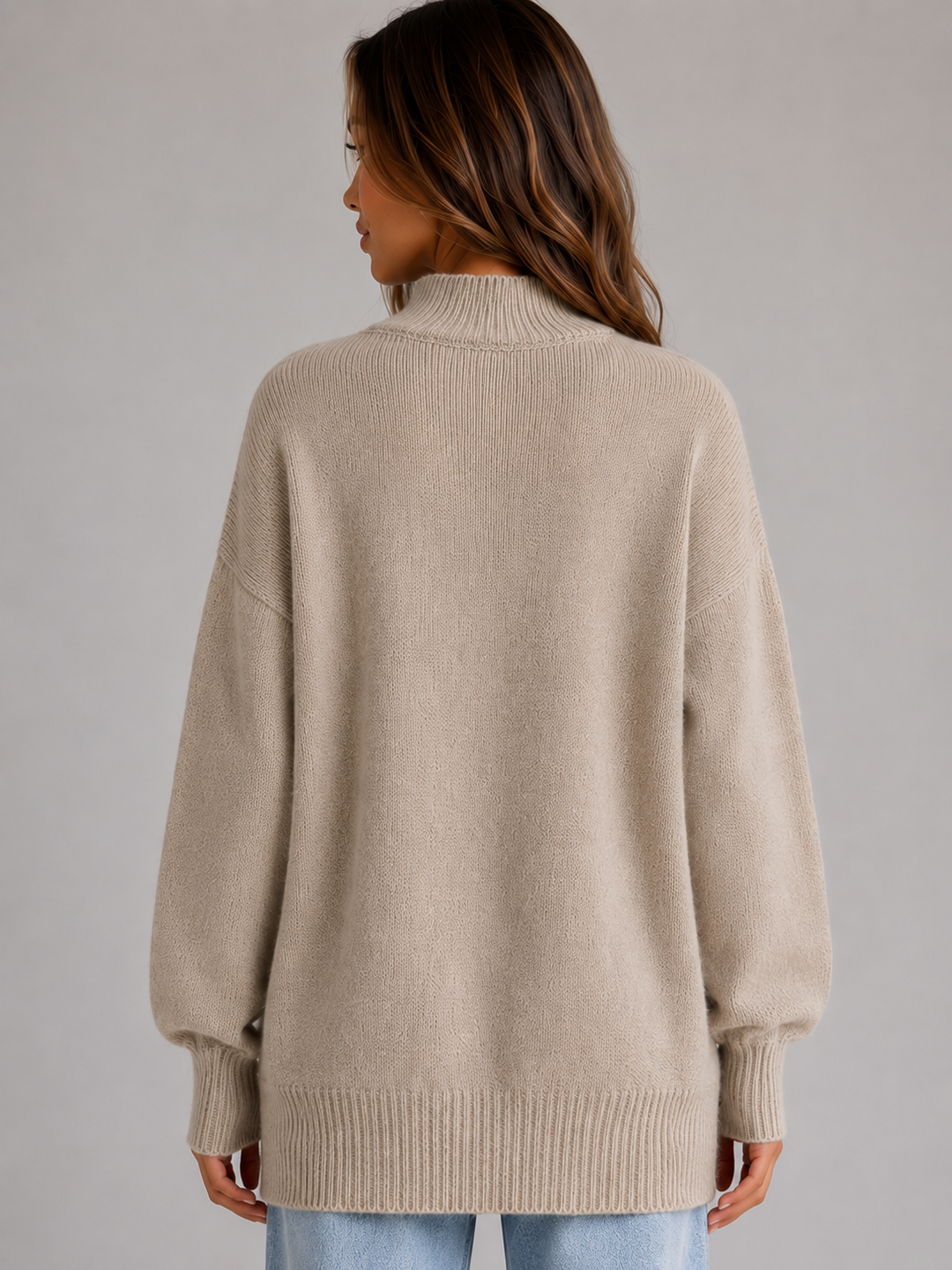 Women’s Oversized Jumper with High Neckline Fit