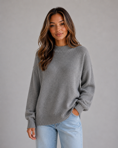 Women’s Oversized Jumper with High Neckline Fit