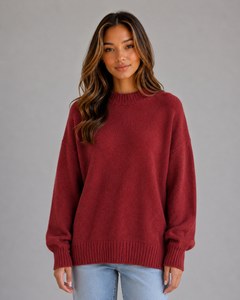 Women’s Oversized Jumper with High Neckline Fit