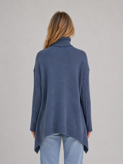 Women’s Oversized Jumper with Roll Neck Ribbing