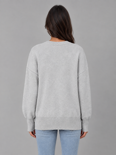 Women’s Oversized Knit Jumper with Crew Neck