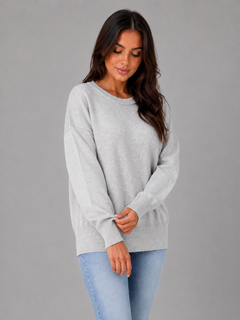 Women’s Oversized Knit Jumper with Crew Neck