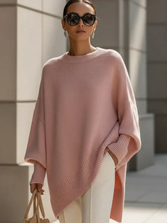 Women’s Oversized Knit Sweater with Easy Care