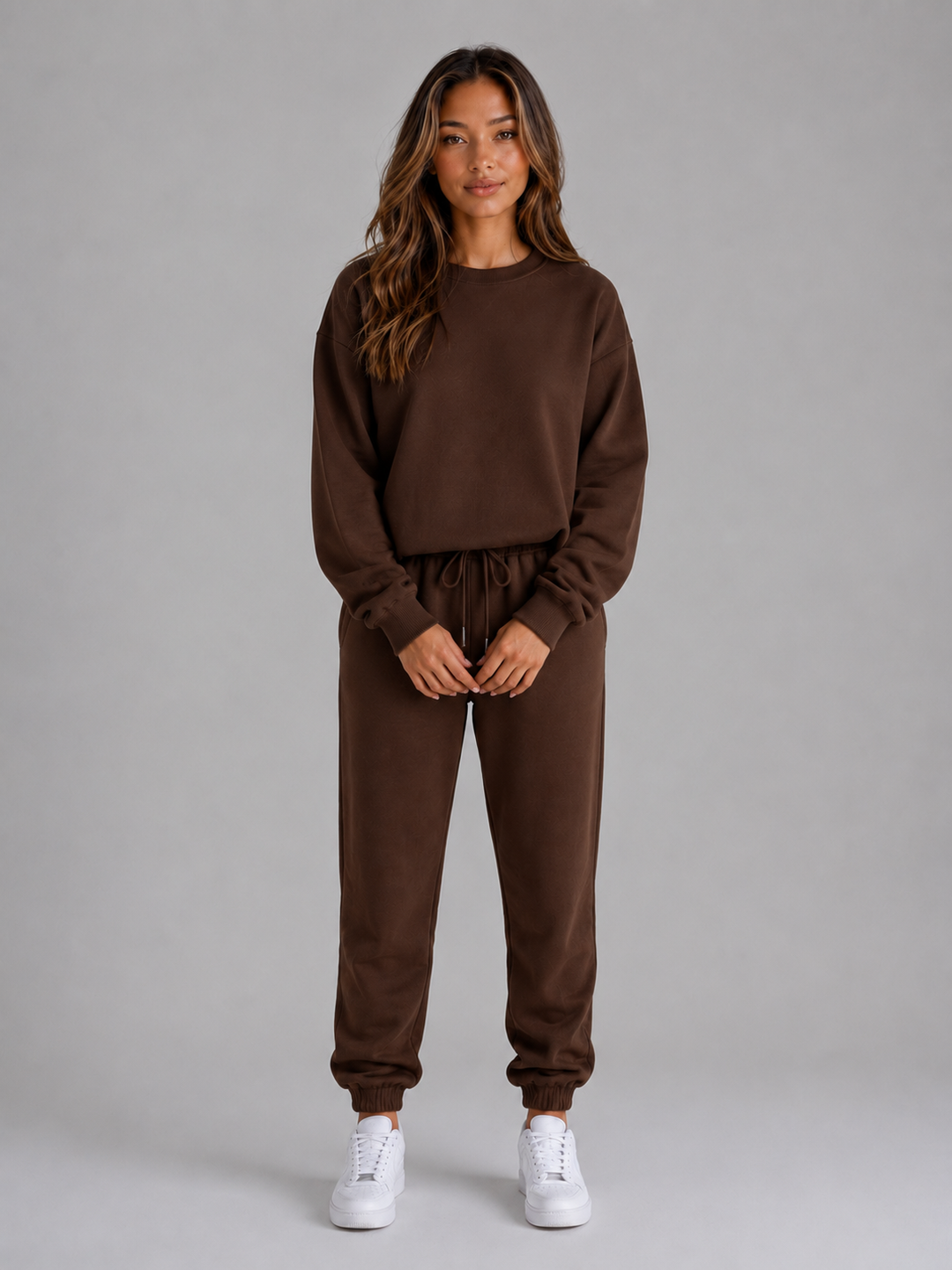 Women’s Oversized Tracksuit Set with Drawstring Waistband