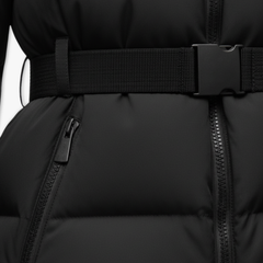 Isla | Hooded Puffer Coat with Belted Waist