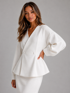 Women’s Peplum Jacket with Maxi Skirt