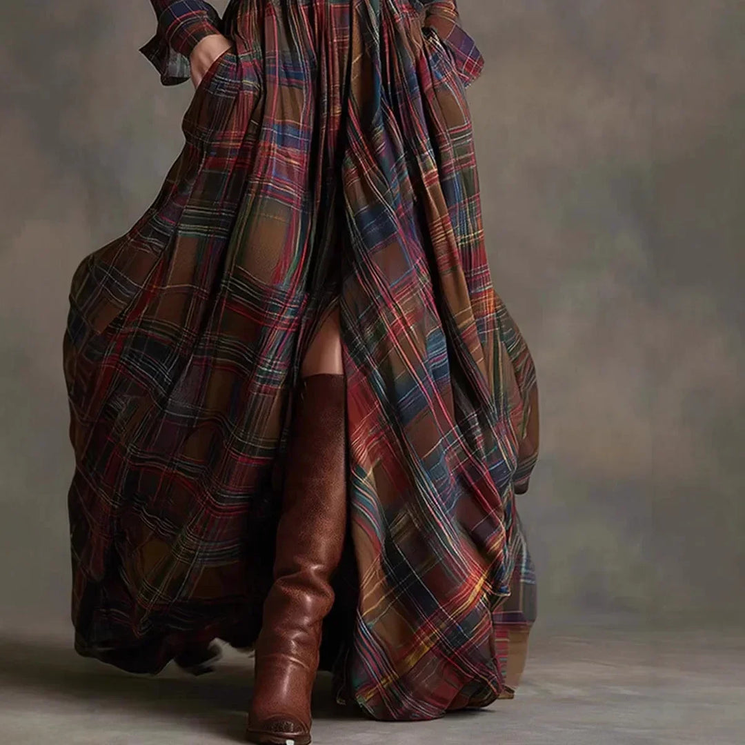 Women’s Plaid Maxi Dress