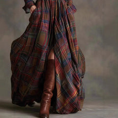 Women’s Plaid Maxi Dress