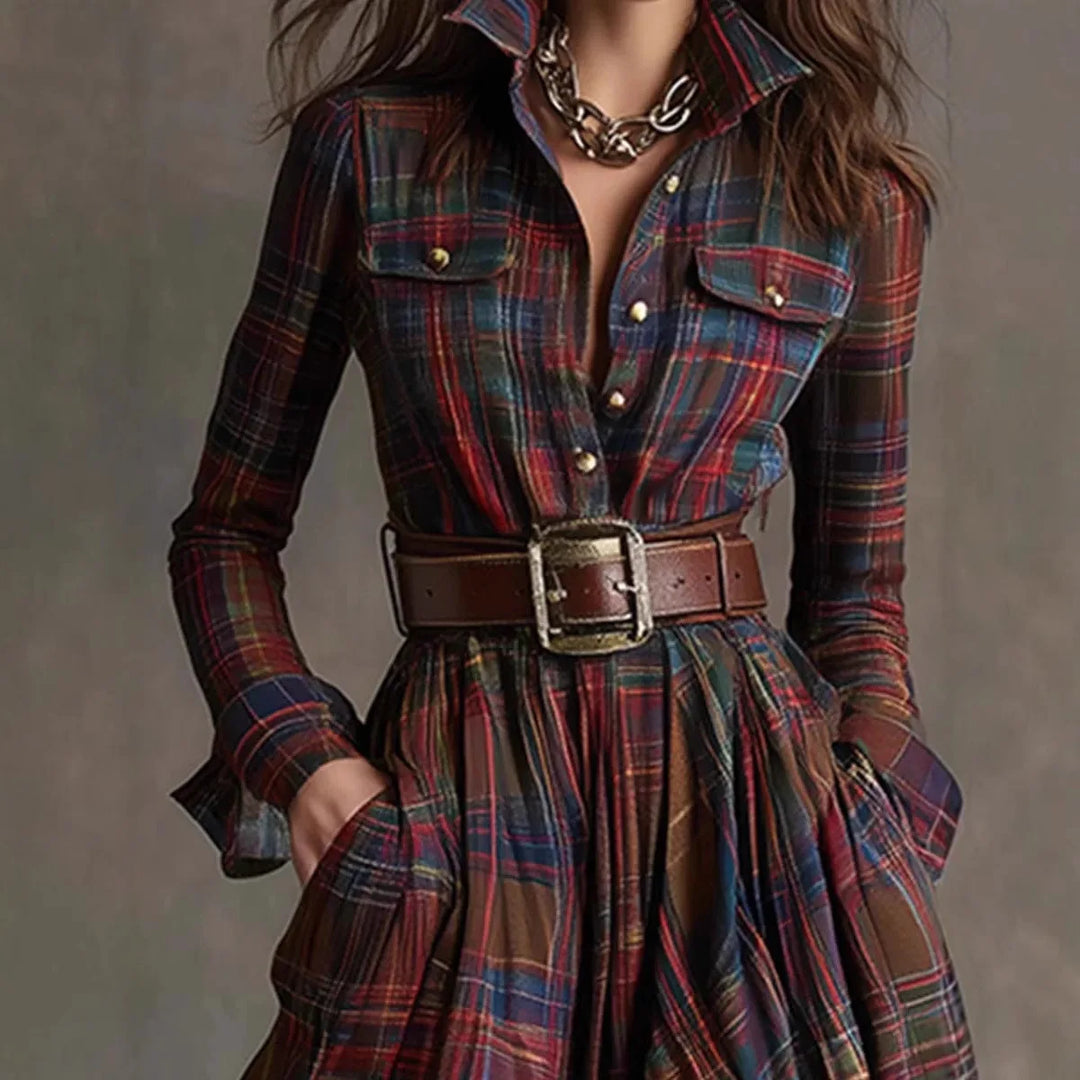 Women’s Plaid Maxi Dress